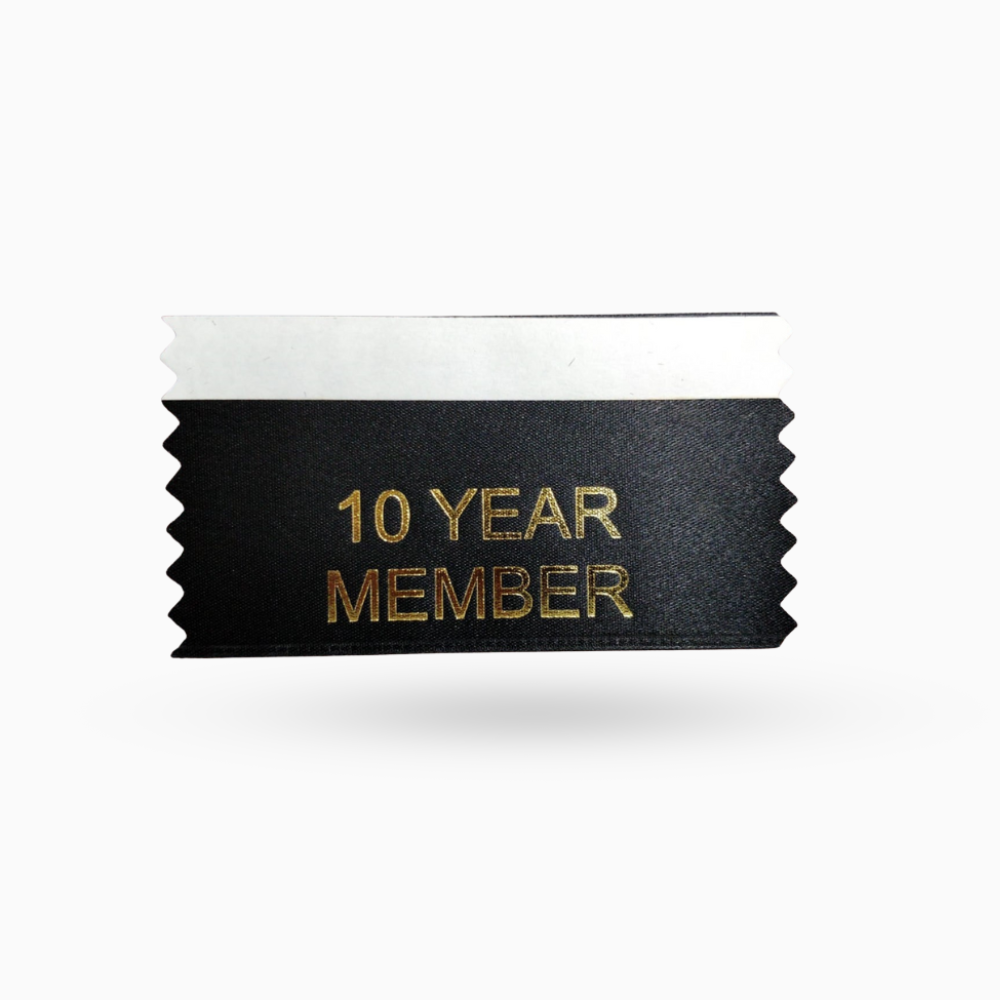 10 Year Member Ribbons (Pack Of 10)